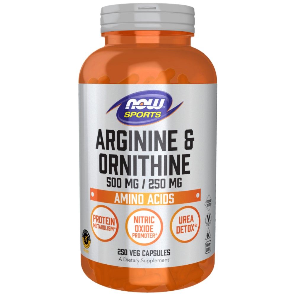 Arginine/Ornithine 500/250 mg - 250 capsules - Nutra Best Europe