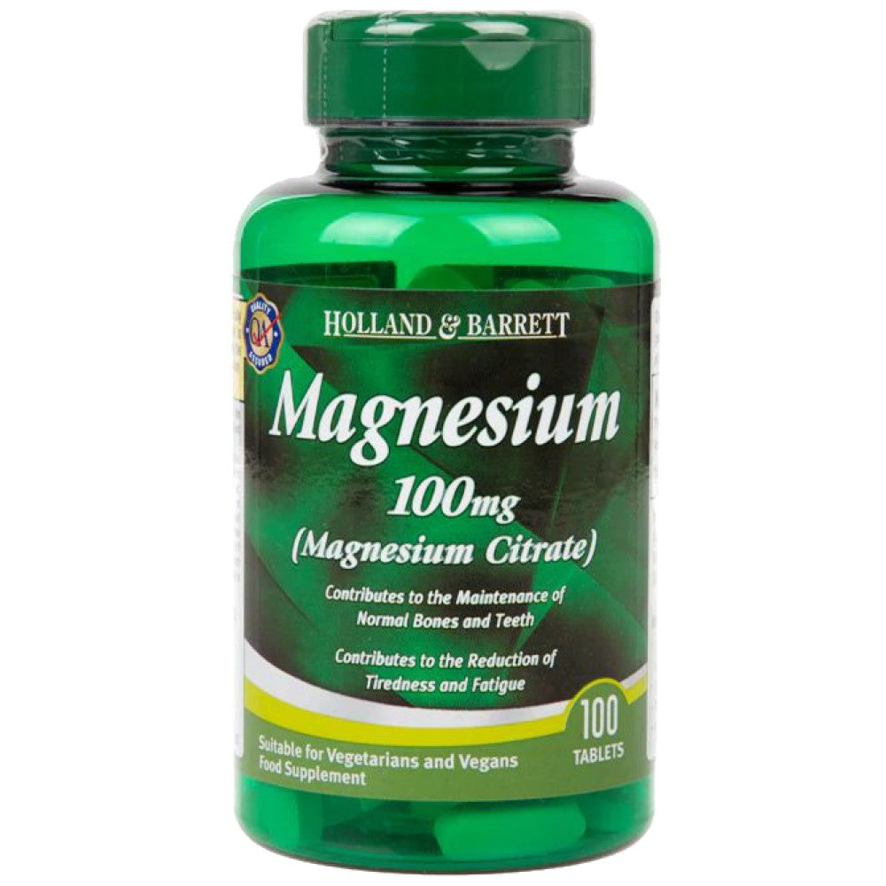 Magnesium Citrate 100 mg 100 Tablets - Nutra Best Europe