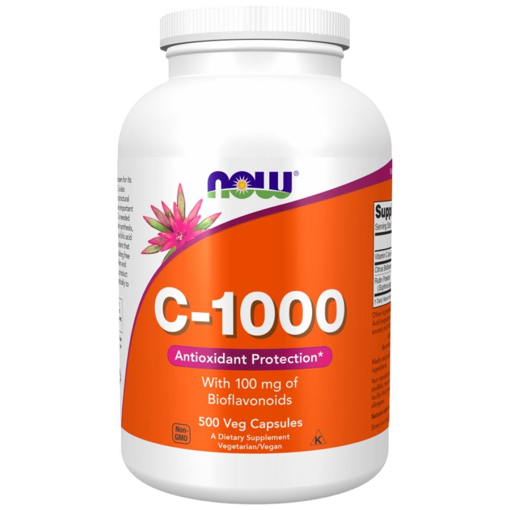 Vitamin C-1000 / with Bioflavonoids - 500 capsules - Nutra Best Europe