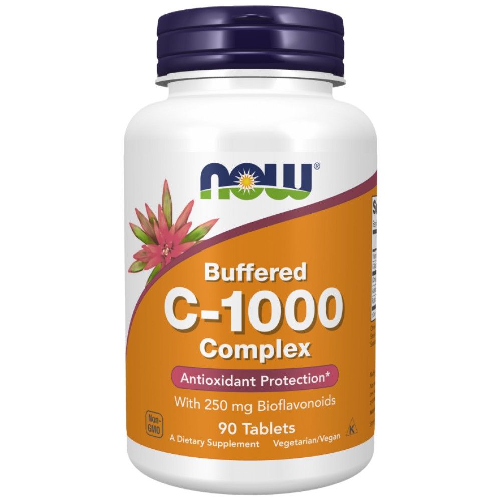 Vitamin C-1000 Complex - Buffered with 250 mg Bioflavonoids - 180 Tablets - Nutra Best Europe