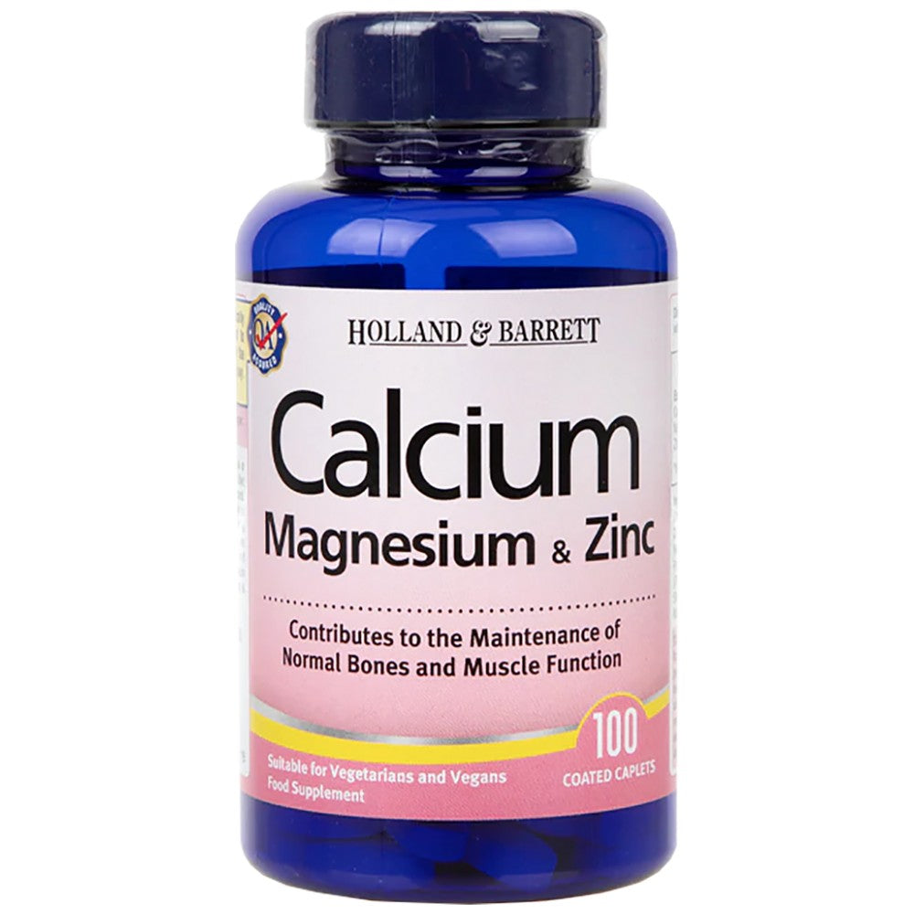 Calcium Magnesium & Zinc - 100 Tablets - Nutra Best Europe