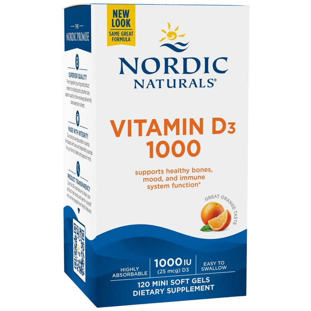 Vitamin D3 1000 IU - 120 Gel capsules - Nutra Best Europe