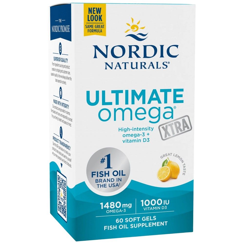 Ultimate Omega Xtra | With Vitamin D3 - 60 Gel capsules - Nutra Best Europe