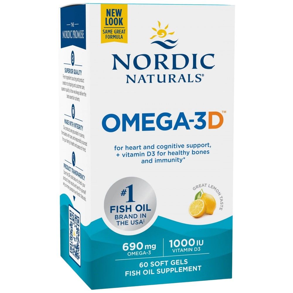 Omega-3D 690 mg - 60 Softgels - Nutra Best Europe