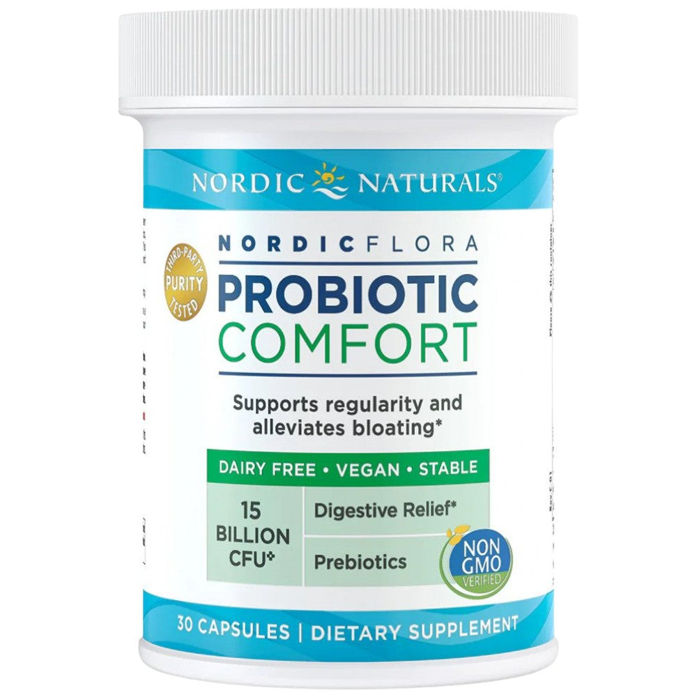 Nordic Flora Probiotic Comfort | 15 Billion Active Cells - 30 Gel capsules - Nutra Best Europe