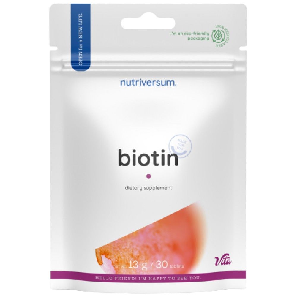 Biotin 5000 mcg - 30 Tablets - Nutra Best Europe