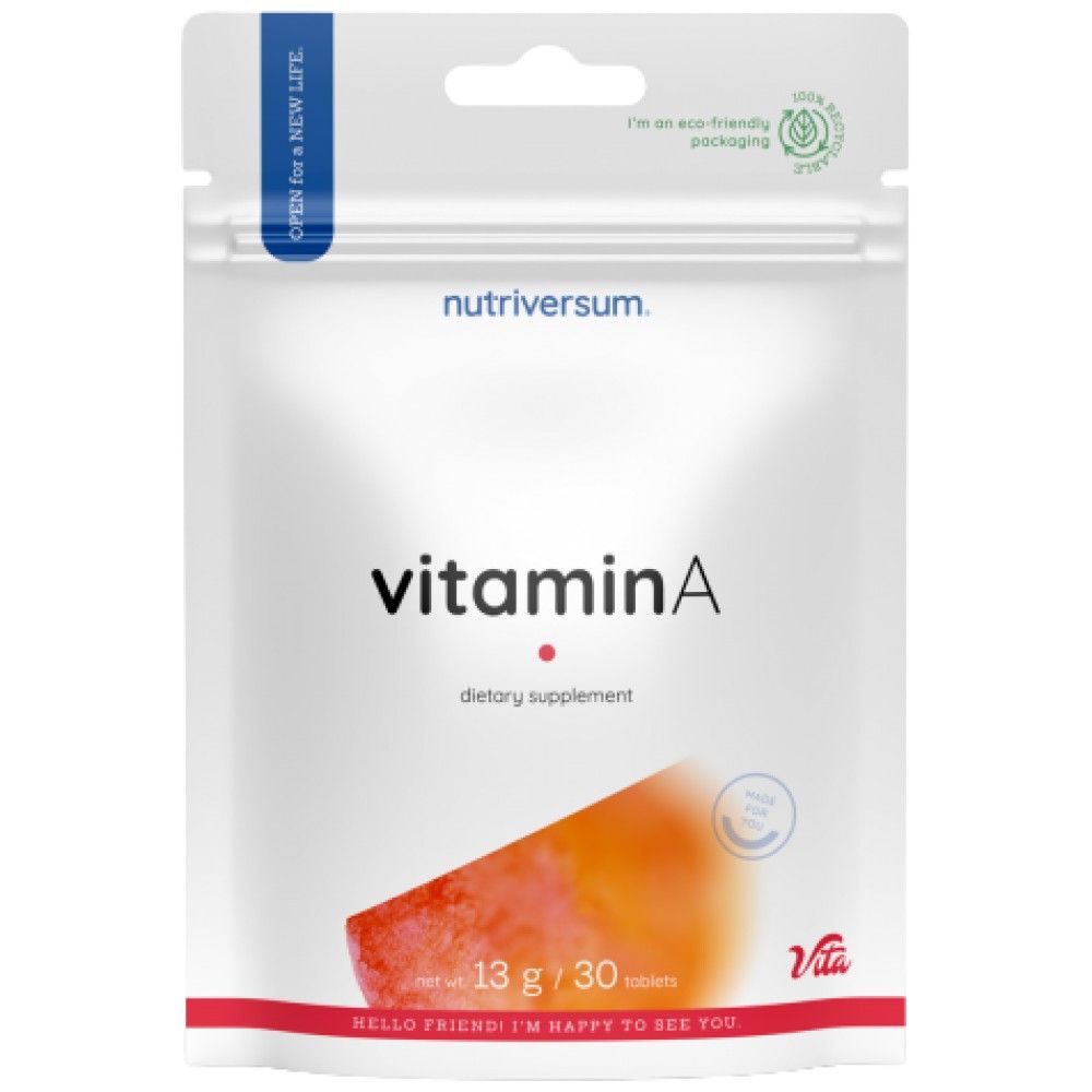 Vitamin A 2500 mcg - 30 Tablets - Nutra Best Europe