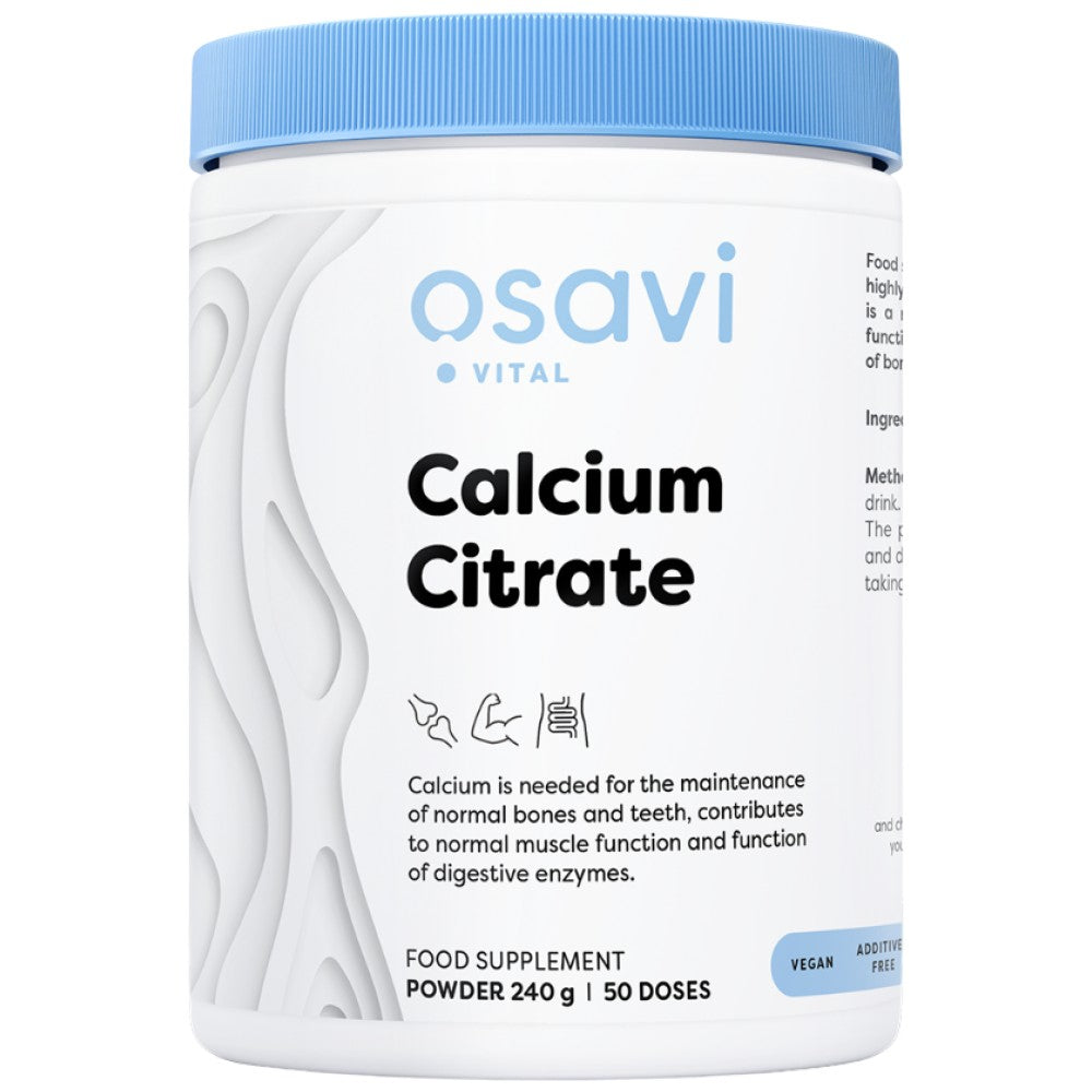 Calcium Citrate Powder - 240 grams - Nutra Best Europe
