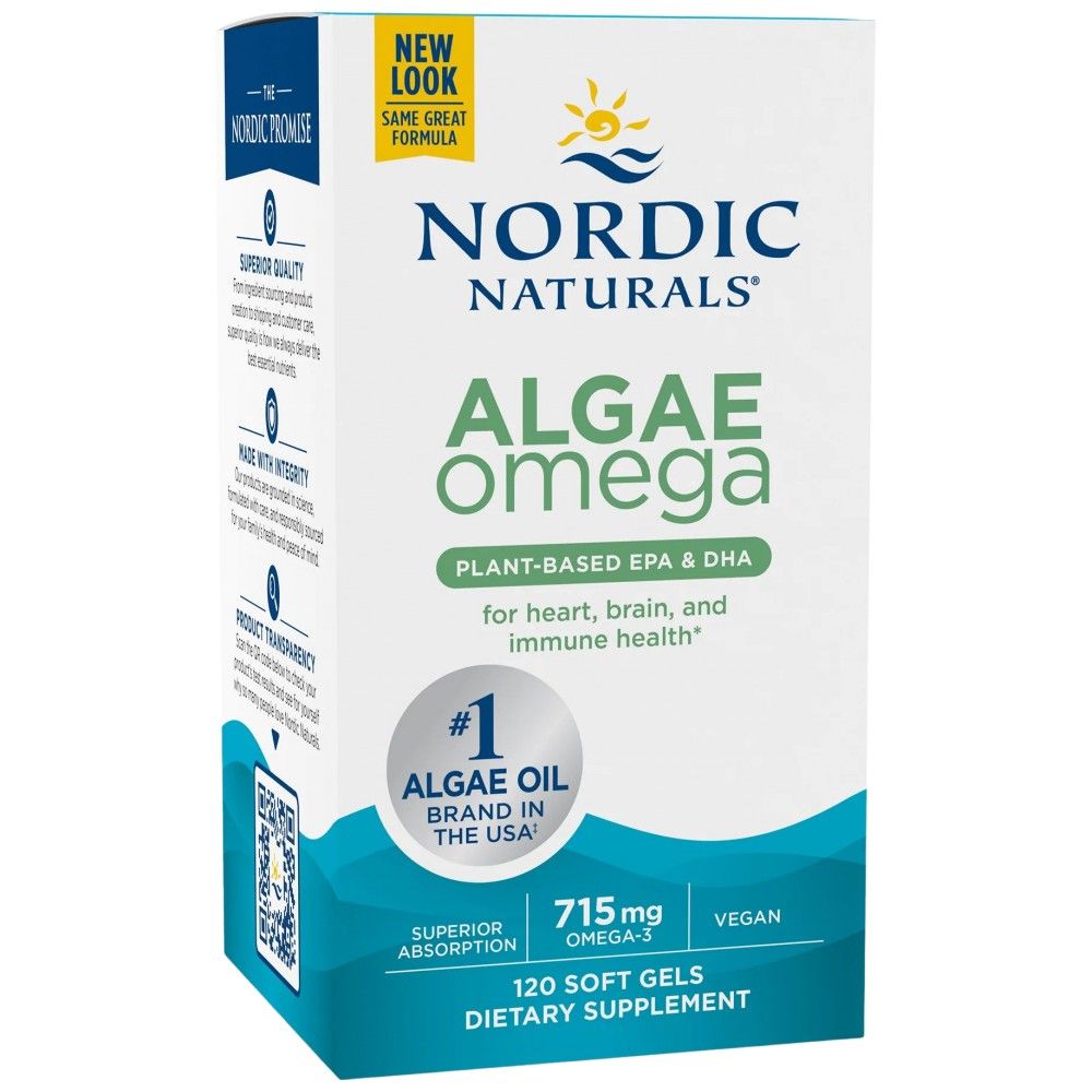 Algae Omega 715 mg - 120 Gel capsules - Nutra Best Europe