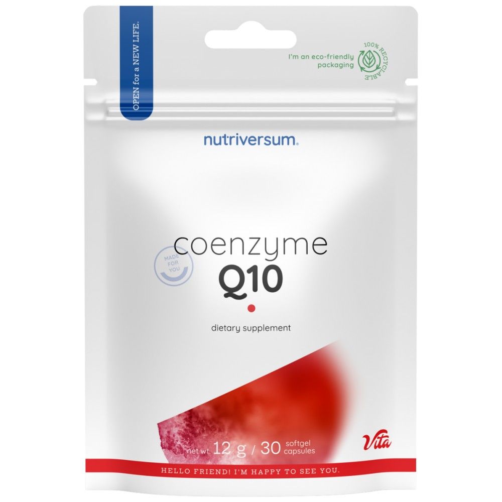 Coenzyme Q10 | CoQ10 - 30 Gel capsules - Nutra Best Europe