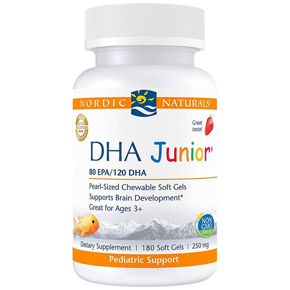 DHA Junior 250 mg - 180 Gel capsules - Nutra Best Europe