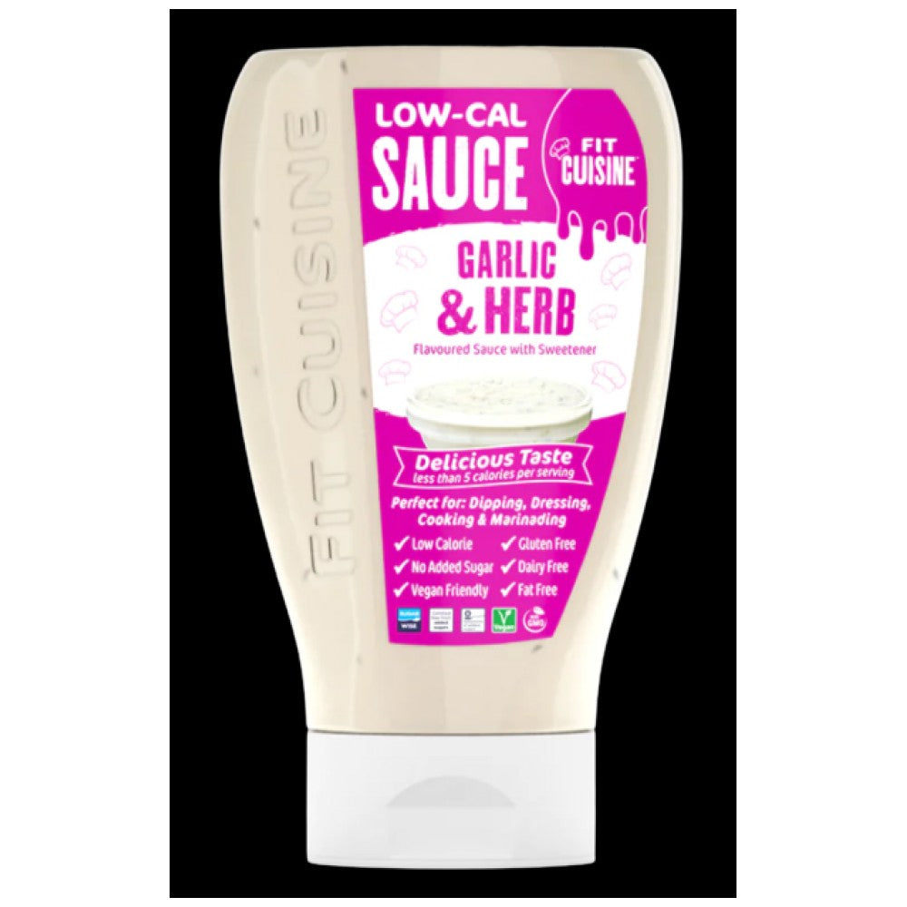 Fit Cuisine Low-Cal Sauce | Garlic & Herb - 425 ml - Nutra Best Europe