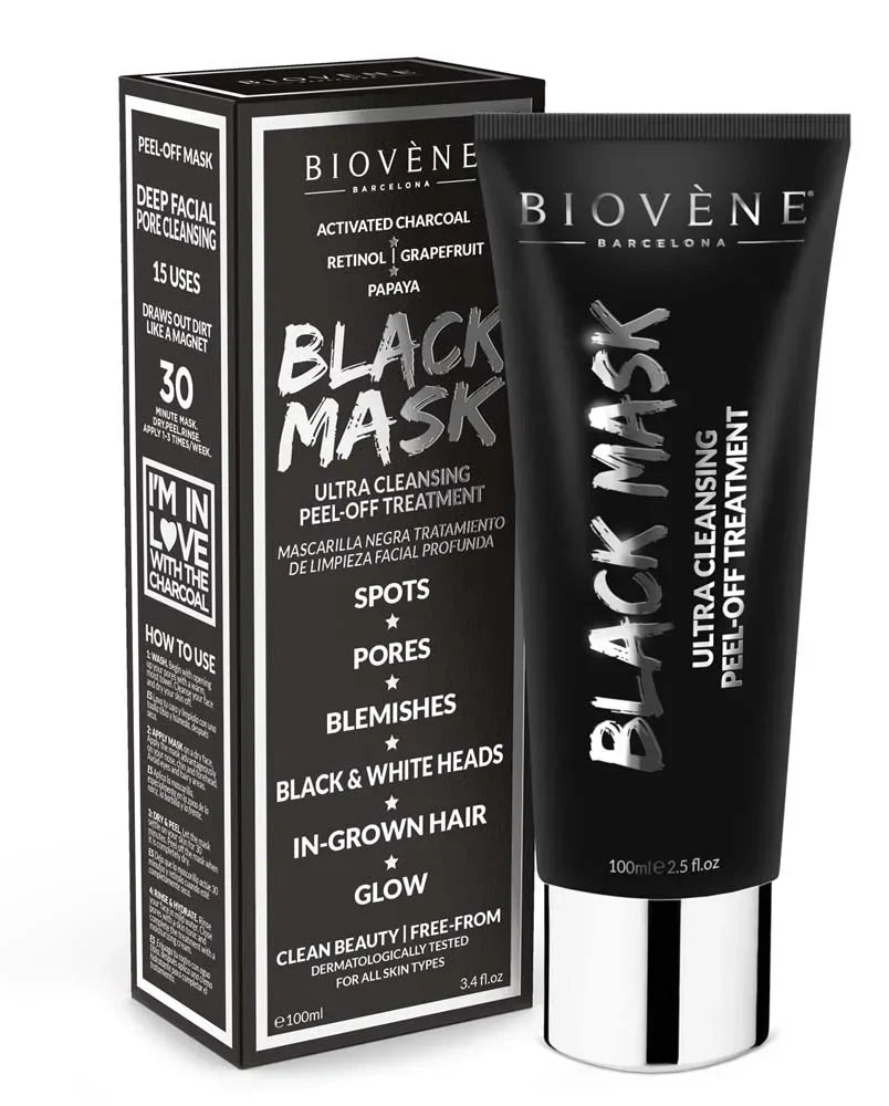 Mélytisztító fekete maszk aktív szénnel - 100 ml