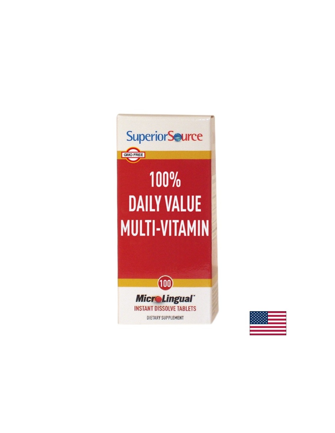 Multivitaminok - 100%-os napi érték multivitamin, 100 nyelv alatti tabletta <tc>Superior Source</tc>
