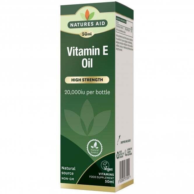Természetes E-vitamin folyadék (100% természetes E-vitamin olaj) 20 000 NE 50 ml NaturesAid