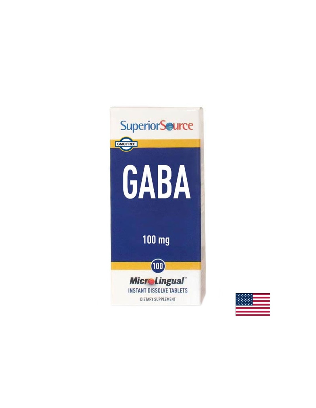 Idegrendszer - GABA (gamma-aminovajsav), 100 nyelv alatti tabletta <tc>Superior Source</tc>