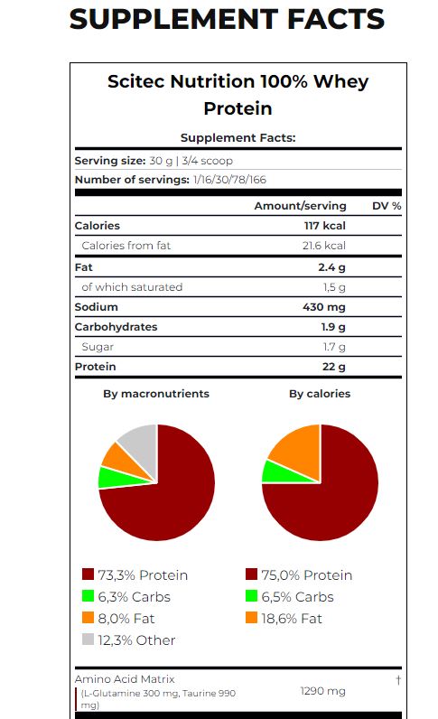 100% Whey Protein/1,00 kg