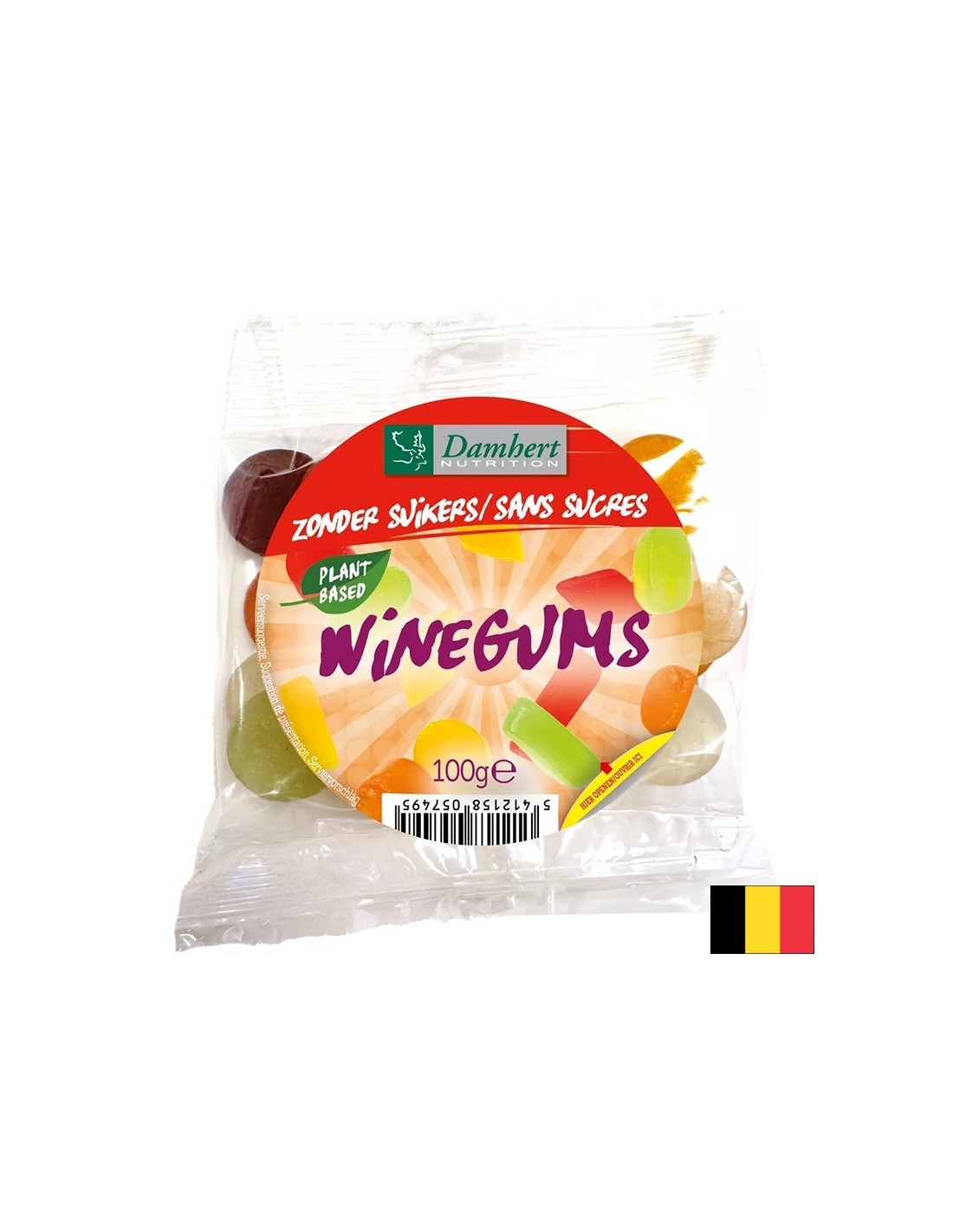 Rágós gyümölcscukorkák (cukormentes), 100 g