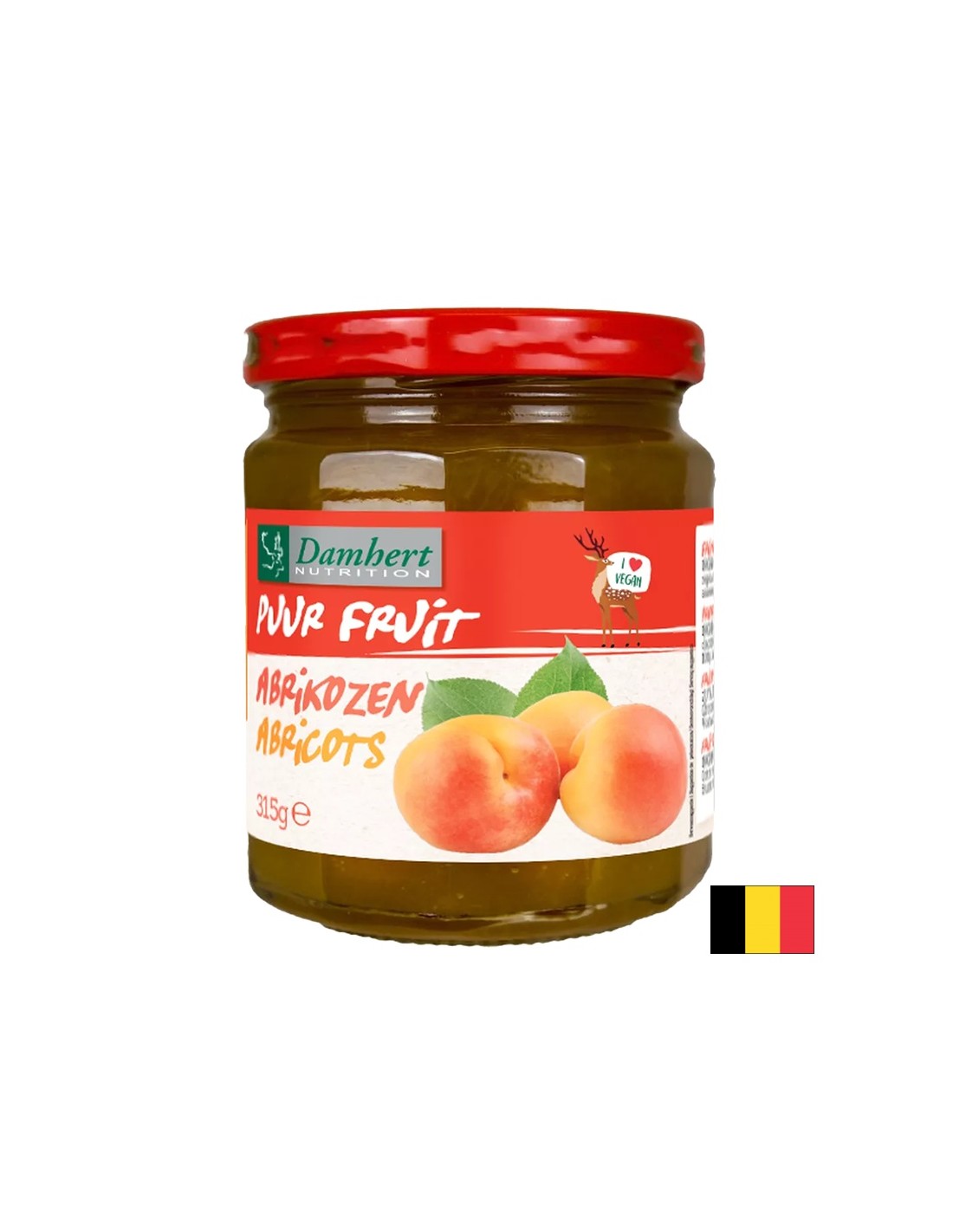 100% Apricot Jam (sugar free), 315 g - Nutra Best Europe