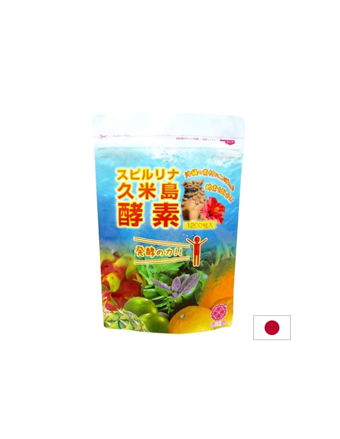 Japán Spirulina + Enzimek és Camu Camu - Erős immunitás és jó emésztés, 1000 tabletta