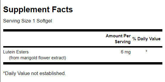 Lutein Esters 6 mg - 100 Softgels - Nutra Best Europe