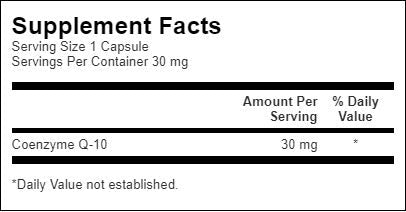CoQ10 30 mg - 60 capsules - Nutra Best Europe