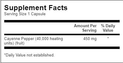 Cayenne 450 mg - 300 capsules - Nutra Best Europe