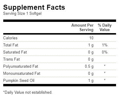 Pumpkin Seed Oil 1000 mg - 100 Gel capsules - Nutra Best Europe