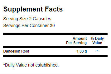 Dandelion Root 515 mg - 60 capsules - Nutra Best Europe