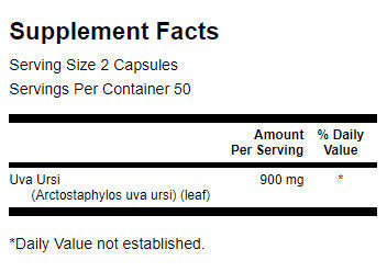 Uva Ursi Leaf 450 mg - 100 capsules - Nutra Best Europe
