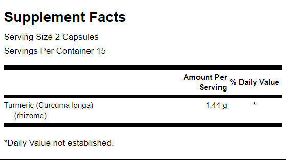 Turmeric 720 mg - 30 capsules - Nutra Best Europe