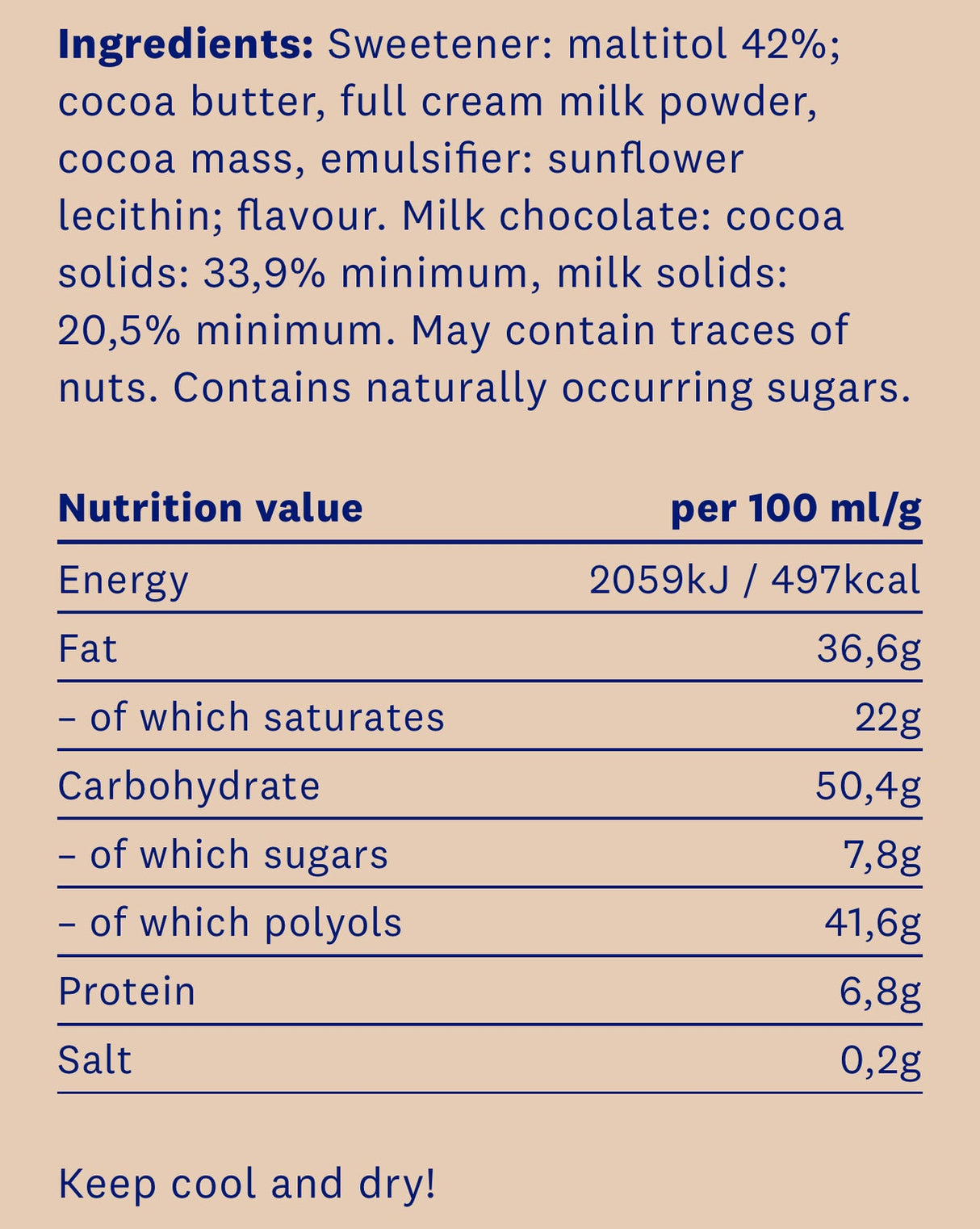 HealthyCo milk chocolate 100 grams - no added sugar and no palm oil - Nutra Best Europe
