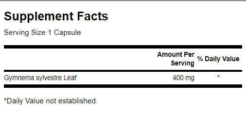 Gymnema Sylvestre Leaf 400 mg - 100 capsules - Nutra Best Europe