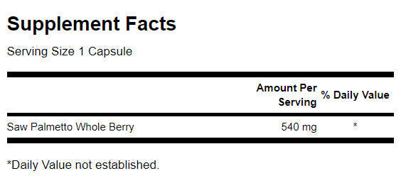 Saw Palmetto 540 mg - 100 capsules - Nutra Best Europe