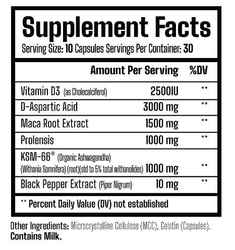 King Test | Extreme Testosterone Booster - 300 capsules - Nutra Best Europe