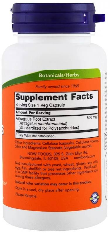 Astragalus Extract 500 mg - 90 capsules - Nutra Best Europe