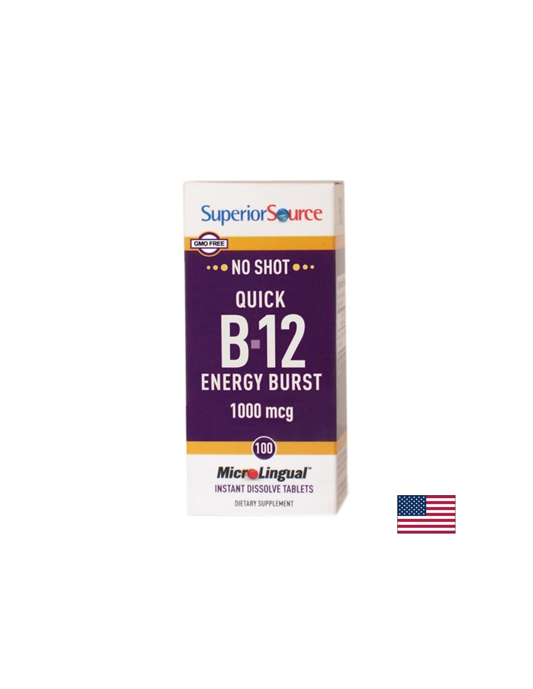 B12-vitamin - energia-anyagcsere, 100 nyelv alatti tabletta <tc>Superior Source</tc>
