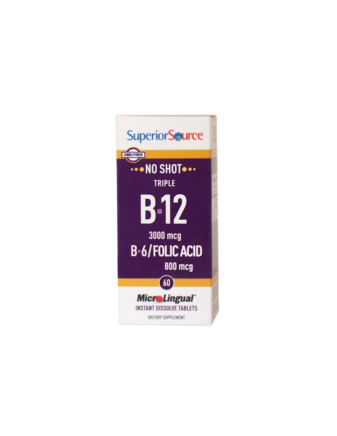 B12-, B6-vitamin és folsav x 60 nyelv alatti tabletta <tc>Superior Source</tc>