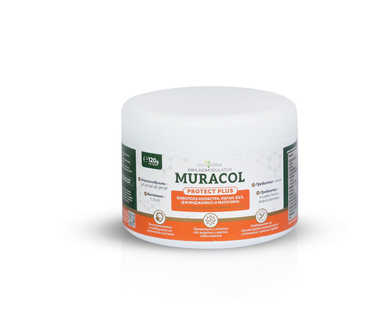 <tc>Muracol</tc> Protect Plus 120 g (Liposzómás kolosztrum, bodza, gyömbér, oregánó)