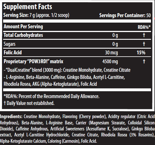 Pow3rd 2.0 / 350g. - Nutra Best Europe