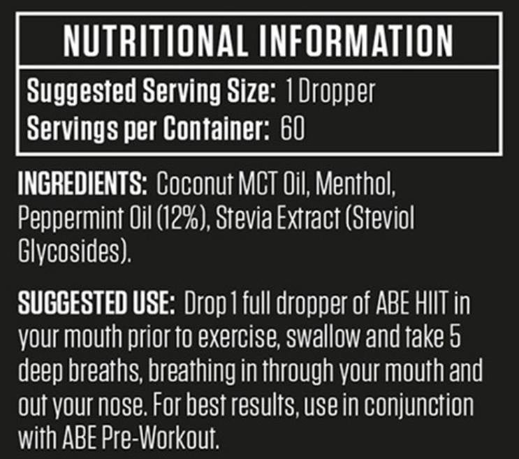 HIIT Performance Drops | with MCT & Peppermint - 30 ml - Nutra Best Europe