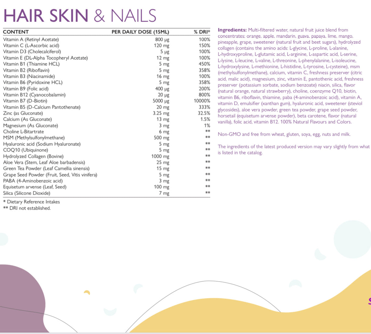 Beauty hair, skin and nails complex - 500 ml - Nutra Best Europe