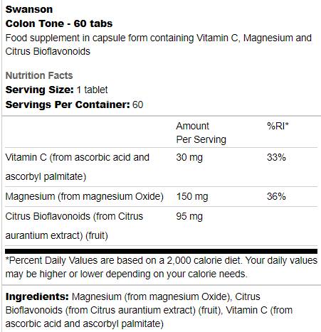 Colon Tone | Colon Cleansing Formula 60 Tablets - Nutra Best Europe