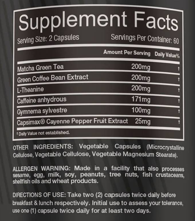 V-Burn Fat Burner 120 capsules - Nutra Best Europe