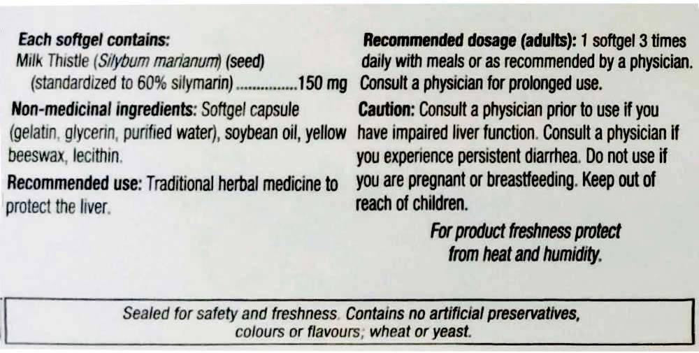 Milk Thistle Holista 150 mg - 240 Softgels - Nutra Best Europe