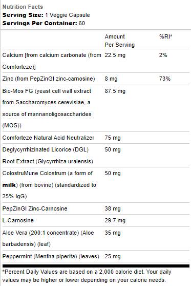 Stomach Defense Essentials | With PepZinGI and Comforteze 60 capsules - Nutra Best Europe