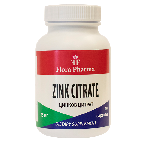 CINKCITRÁT 15 mg /60 kapszula, 60 adag/ FLORA PHARMA