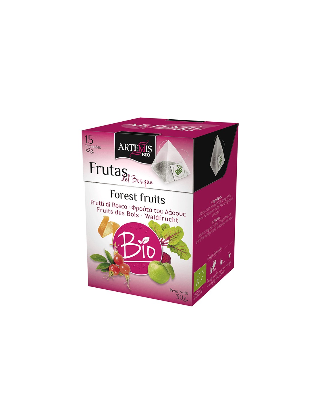 Tea friss erdei gyümölcsökből Bio, 15 filteres zacskó