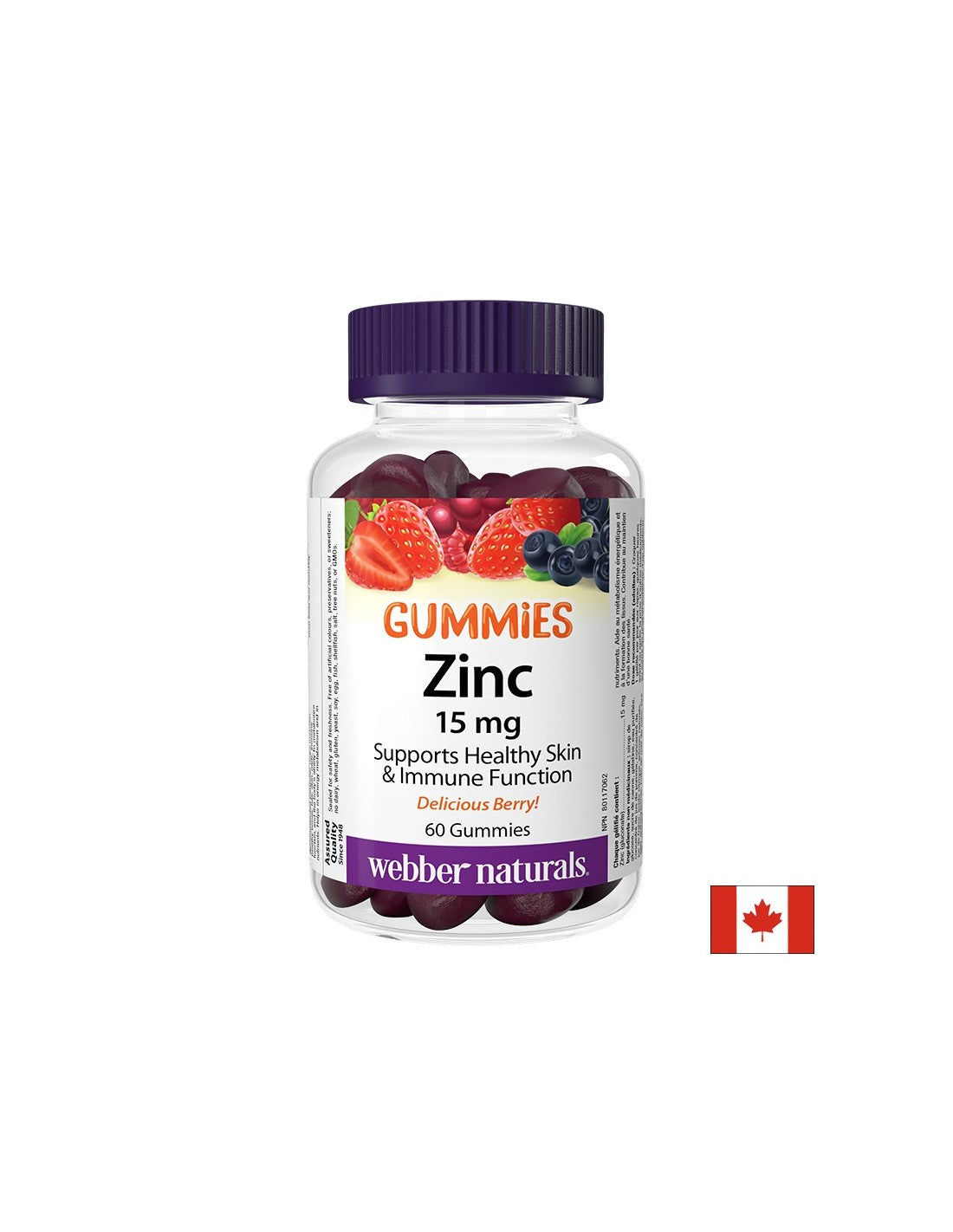 Immunity - Cink (Gluconate) Gummy 15 mg, 60 gyümölcsízű zselé tabletta