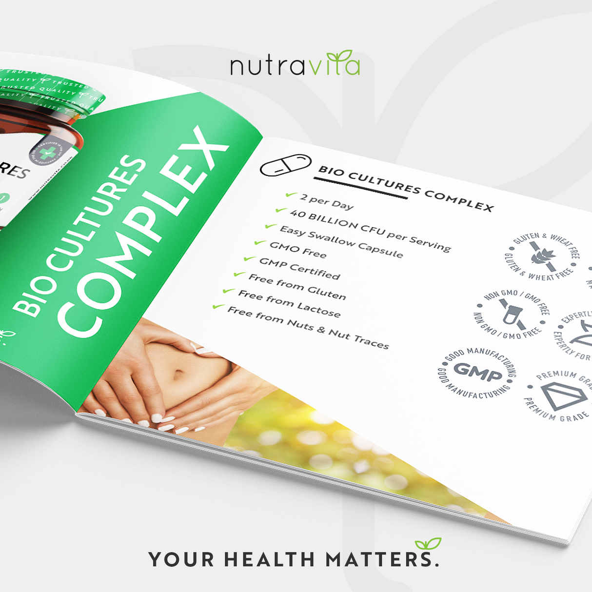 Probiotic 20 billion CFU 15 strains /60 capsules, 60 doses/ Nutravita - Nutra Best Europe